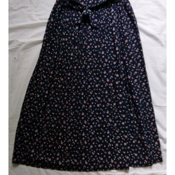 Vintage Fiber Optics Button Down Dress 90s Cottagecore Fairycore Blue Floral 7/8 - Picture 10 of 11